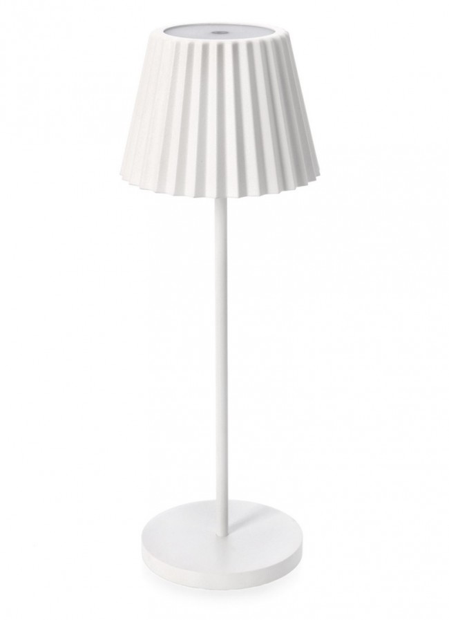 Lampada tavolo led bianca D.12,5 x 36h in metallo