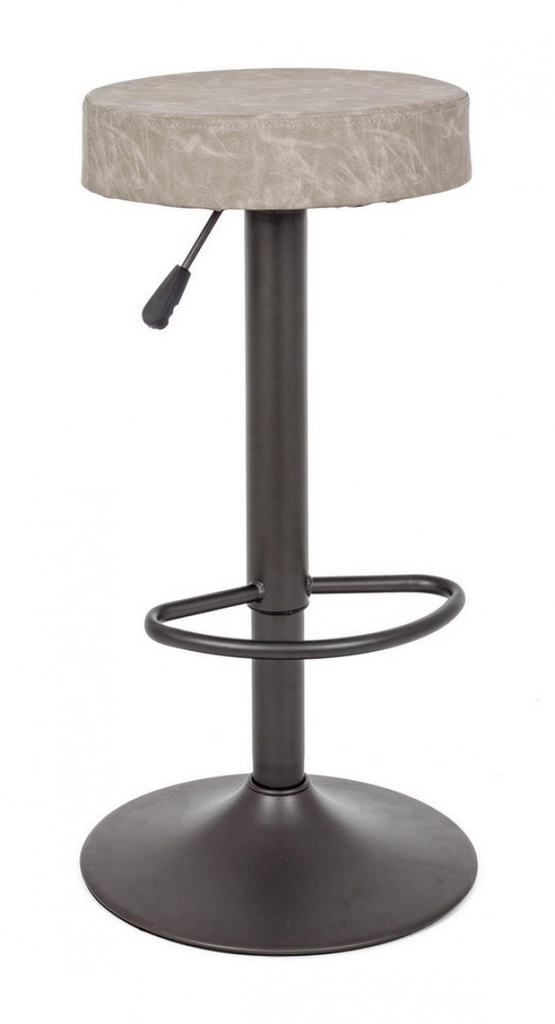 2x Sgabello bar vintage ecopelle 35x35x64/85h