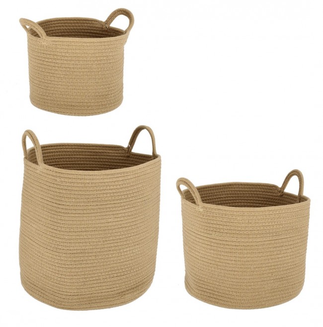 2x Cesta naturale D.28x21h, D.36x28h, D.40x39h