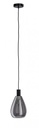 Lampadario 1 luce fumé-nero D.18,5x130h