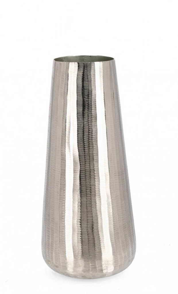 Vaso chisel argento D.19x45h in metallo