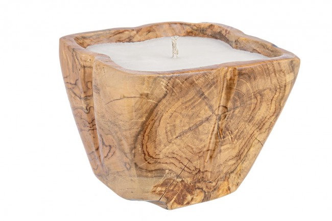 Candela in legno 25x25x20h
