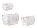 Cesta 32x28x21h, 41x33x26h, 52x40x32h bianco