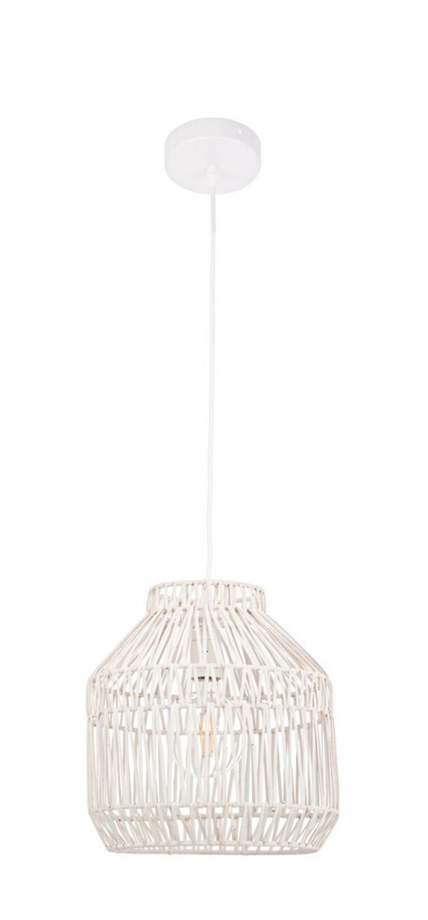 4x Lampadario bianco D.28.5x29.5h in fibre naturali