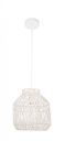 4x Lampadario bianco D.28.5x29.5h in fibre naturali