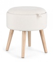 Sgabello contenitore D.39 x 42.5h in bouclé