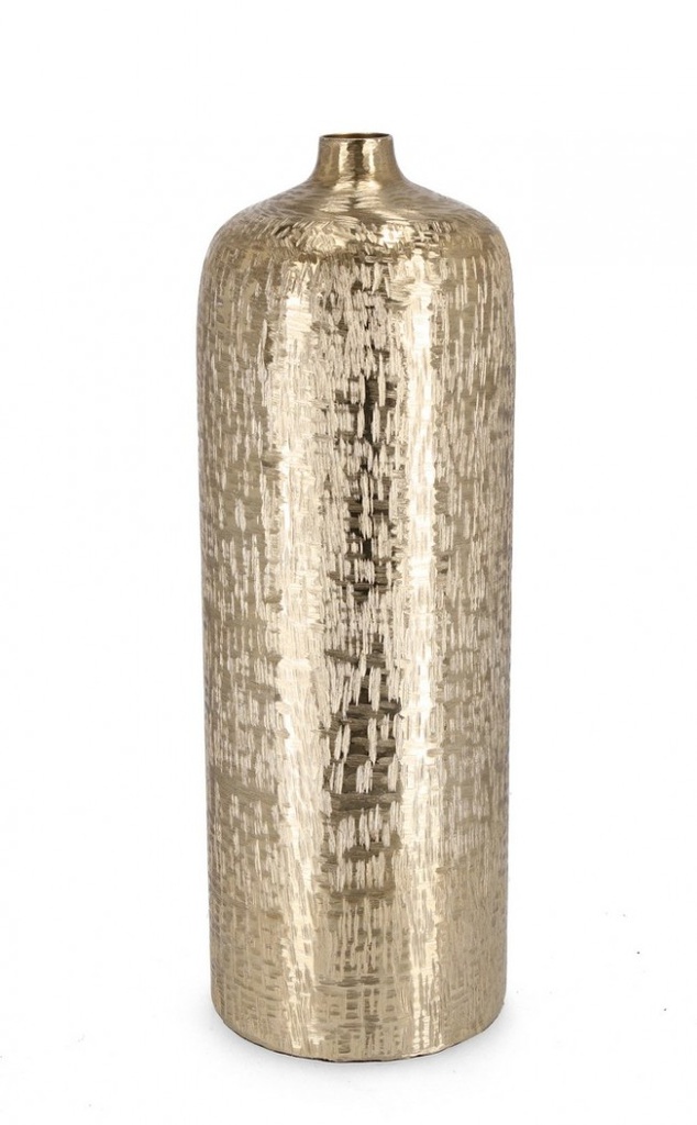 Bottiglia decorativa lathe oro D.18,5x54h