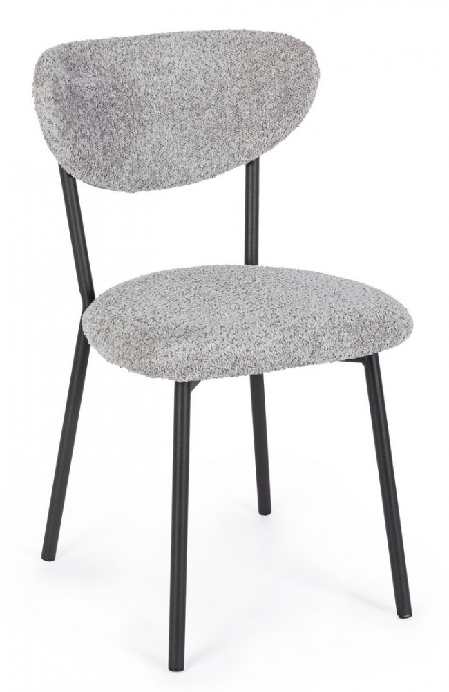 2x Sedia grigia chiara 47x50x77.5 cm