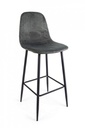 2x Sgabello bar velluto grigio scuro 46x39x103