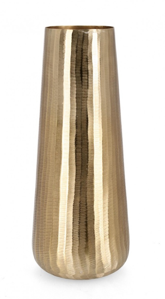 Vaso chisel oro D.21x53h in metallo