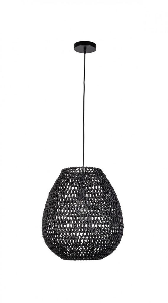 Lampadario Zambia nero D.38x42h in metallo