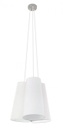 2x Lampadario bianco 22x22x40h in metallo