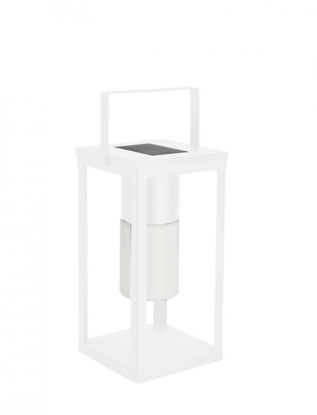 Lampada solare LED bianca h38 x 17a x 17b in metallo