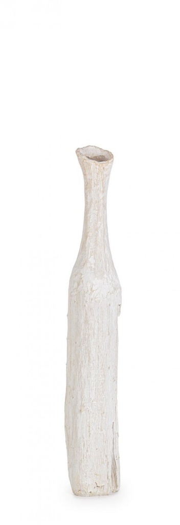 Vaso spongioso bianco 16x15x86h in resina
