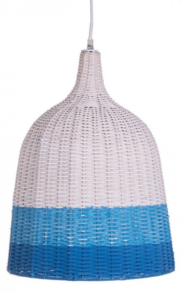 2x Lampadario sky rattan blu-azzurro D.37x52h