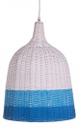 2x Lampadario sky rattan blu-azzurro D.37x52h