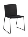 4x Sedia nera 43.5x50x79 cm