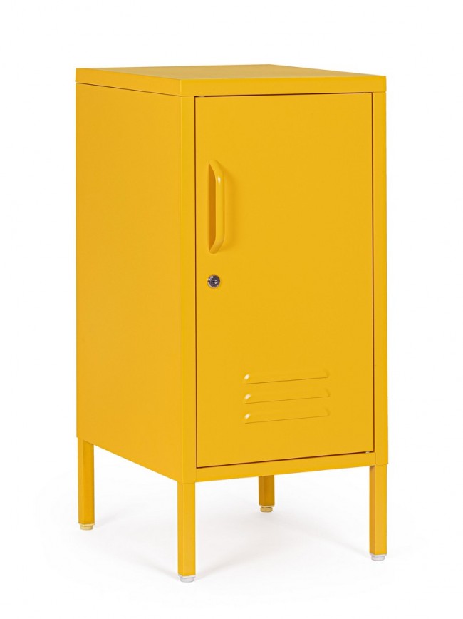 Comodino giallo 40x35x76h in acciaio