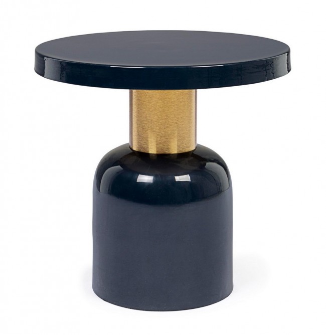 Tavolino Nalima blu D.41x41h in acciaio
