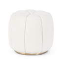 Pouff bianco D.44 x 39h in tessuto
