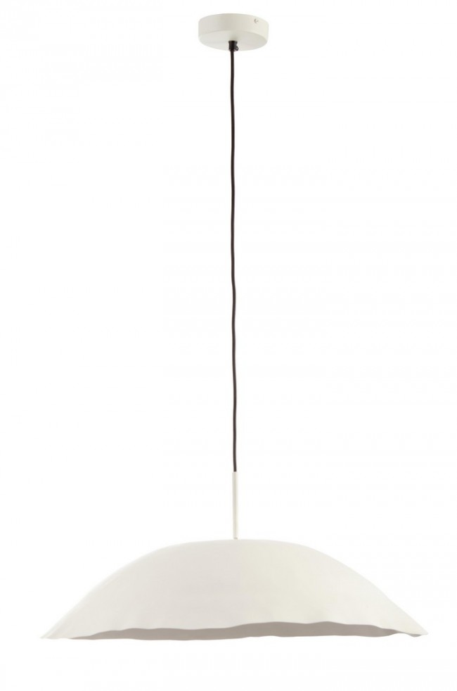 Lampadario bianco D.60,5x25h in metallo