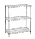 Libreria 75x35x92h in acciaio cromo lux