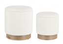 Pouf contenitore bianco D.30.5x35h, D.37x42h