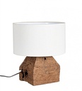 Lampada tavolo legno D.35x40h lumen bianco