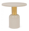 Tavolino crema D.50.5 x 51h in acciaio