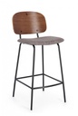 2x Sgabello cucina grigio 43.5x52.5x93.5