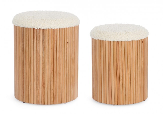 Pouf contenitore Neda D.31.5x38h, D.36x44h