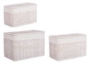 Set di oggetti homely rett bianchi 56x30x33h, 61x36x38h, 66x41x43h