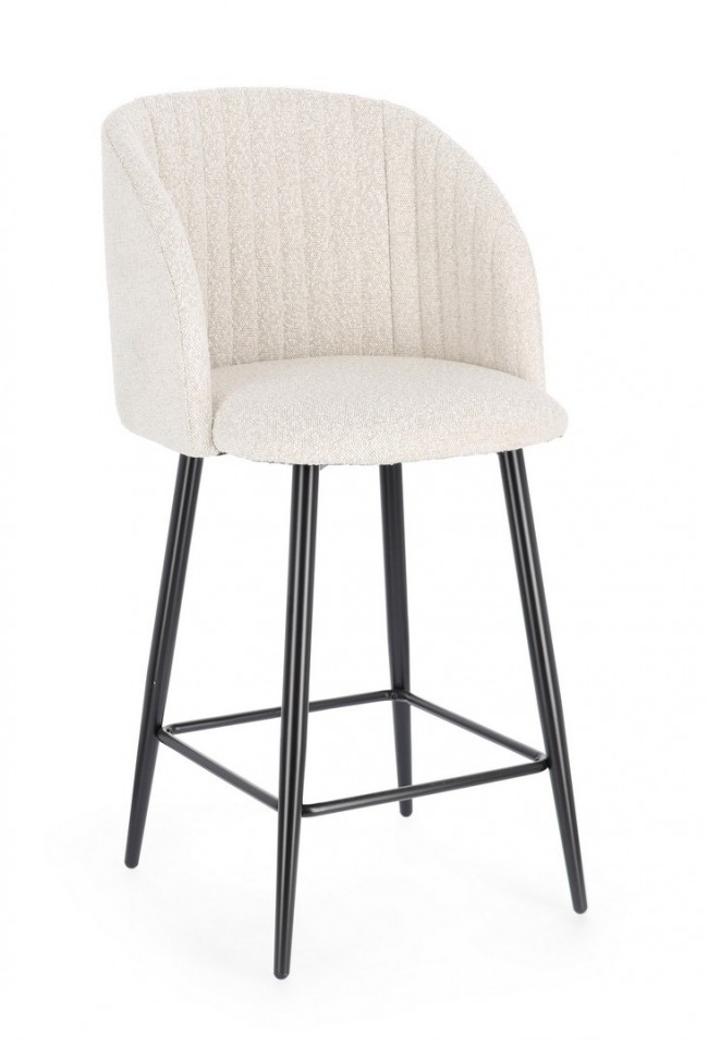 2x Sgabello cucina nero/avorio 53x59x97