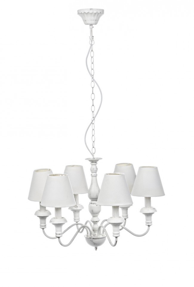 Lampadario 6 luci bianco D.62x44.5h