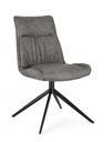 2x Sedia grigia ecopelle 50x64x86x49