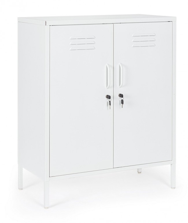 Credenza bianca 40x80x101,5h in acciaio