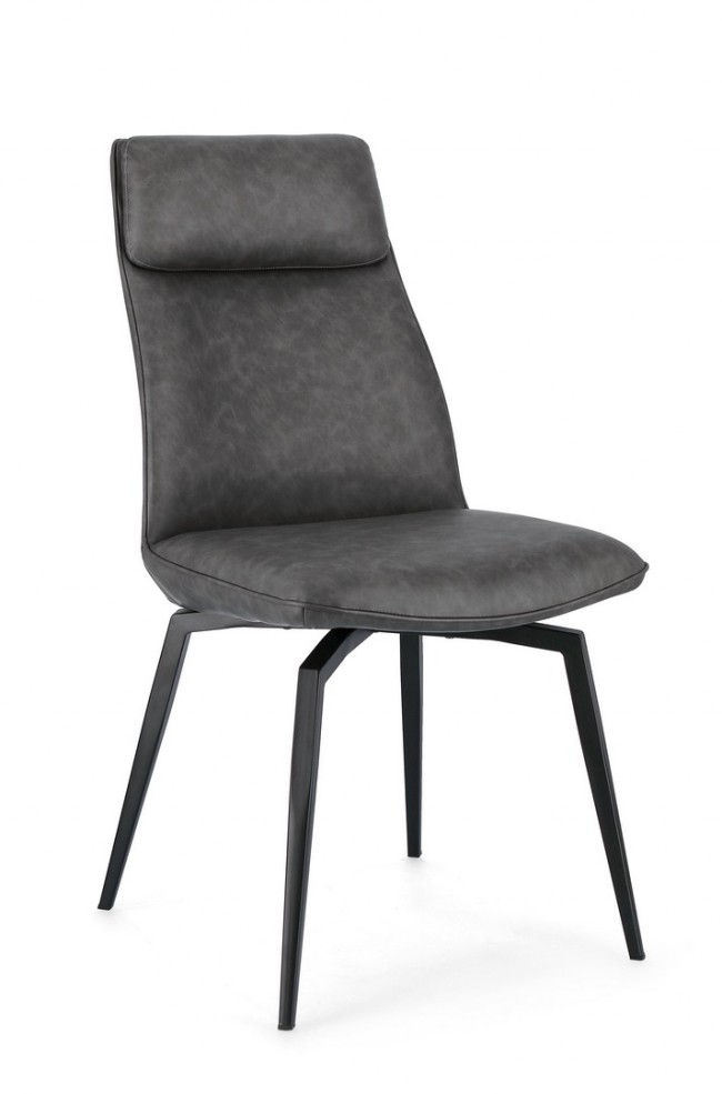 2x Sedia pu antracite 48x64x92x49
