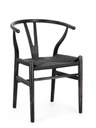 2x Sedia artemia nero 50x49.5x77h in legno