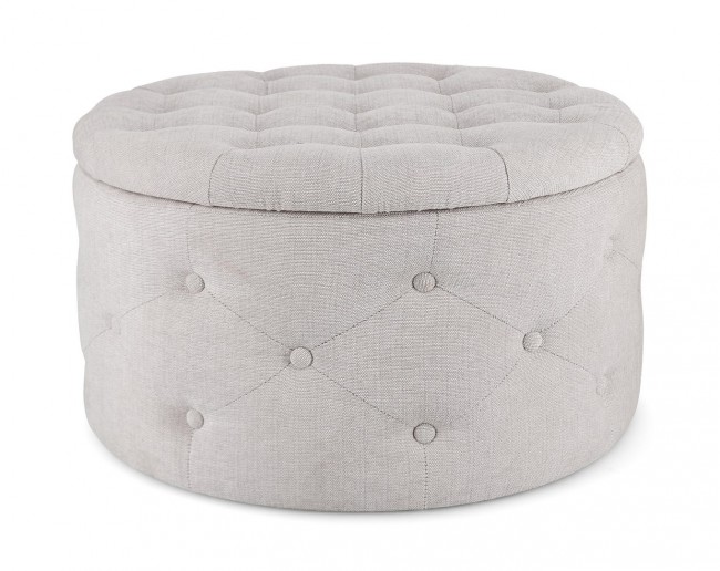 Pouf grigio D.70 x 40 h in tessuto