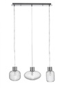 Lampadario 3 luci trasparente 85x30x120h