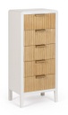Cassettiera bianco-naturale 40x30x92 cm