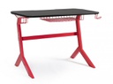 Scrivania gaming rossa e nera 118x65x76