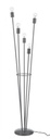 Piantana fiaccola 34x30x155h argento