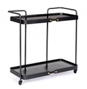 Carrello in vetro 69x34x69 cm
