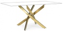 Tavolo George oro 160x90 cm in acciaio