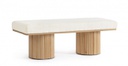 Divano 2 posti bianco boucle 122x46x42.5