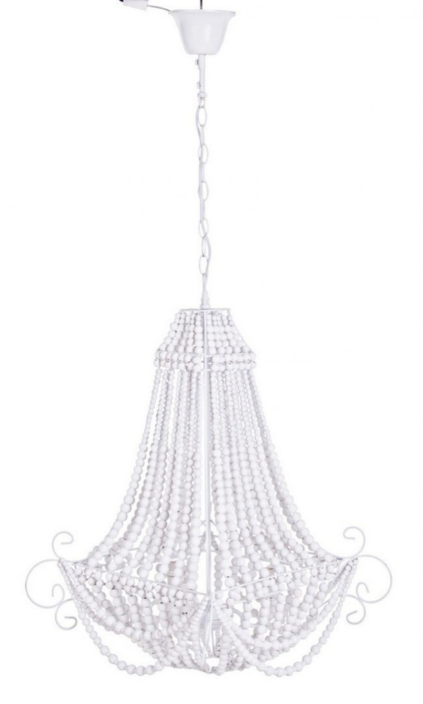 Lampadario corona bianco opaco D.48x71h