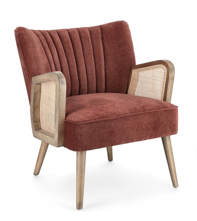 Poltrona virna 64x71x79 cm, mattone