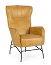 Poltrona senape 70x84x109 cm in ecopelle