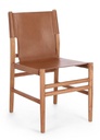 2x Sedia in pelle cognac 48x58x85h